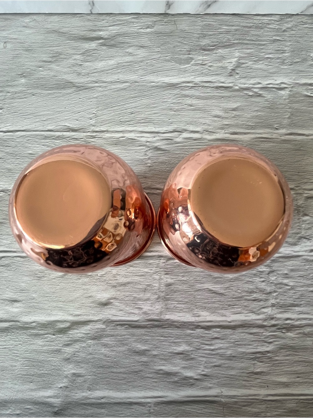 Hammered Textured Copper Whiskey/Beer/Wine Tumblers Set Of 2 - Picture 4 of 6